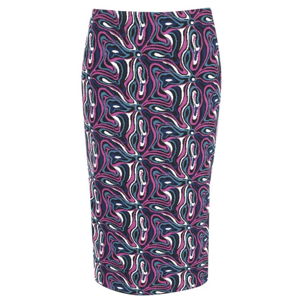 Emilio Pucci Printed Jacquard-Knit Midi Skirt in Multicolor Polyamide